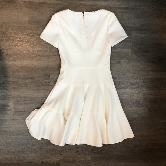 Rebecca Taylor Scalloped Short Sleeve Dress 0 NWT - Picture 4 of 7